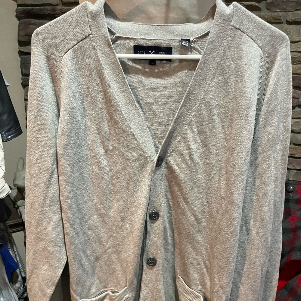 Mark Mcnairy  Gray Cardigan Sweater